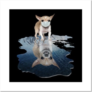 Chihuahua Dogs Lover - Chihuahua Face Mask Funny - Chihuahua T-Shirt Posters and Art